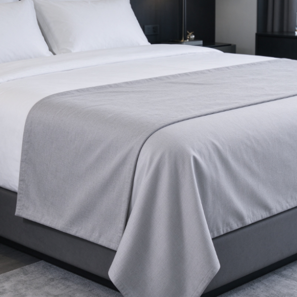 Gray Bed Runner